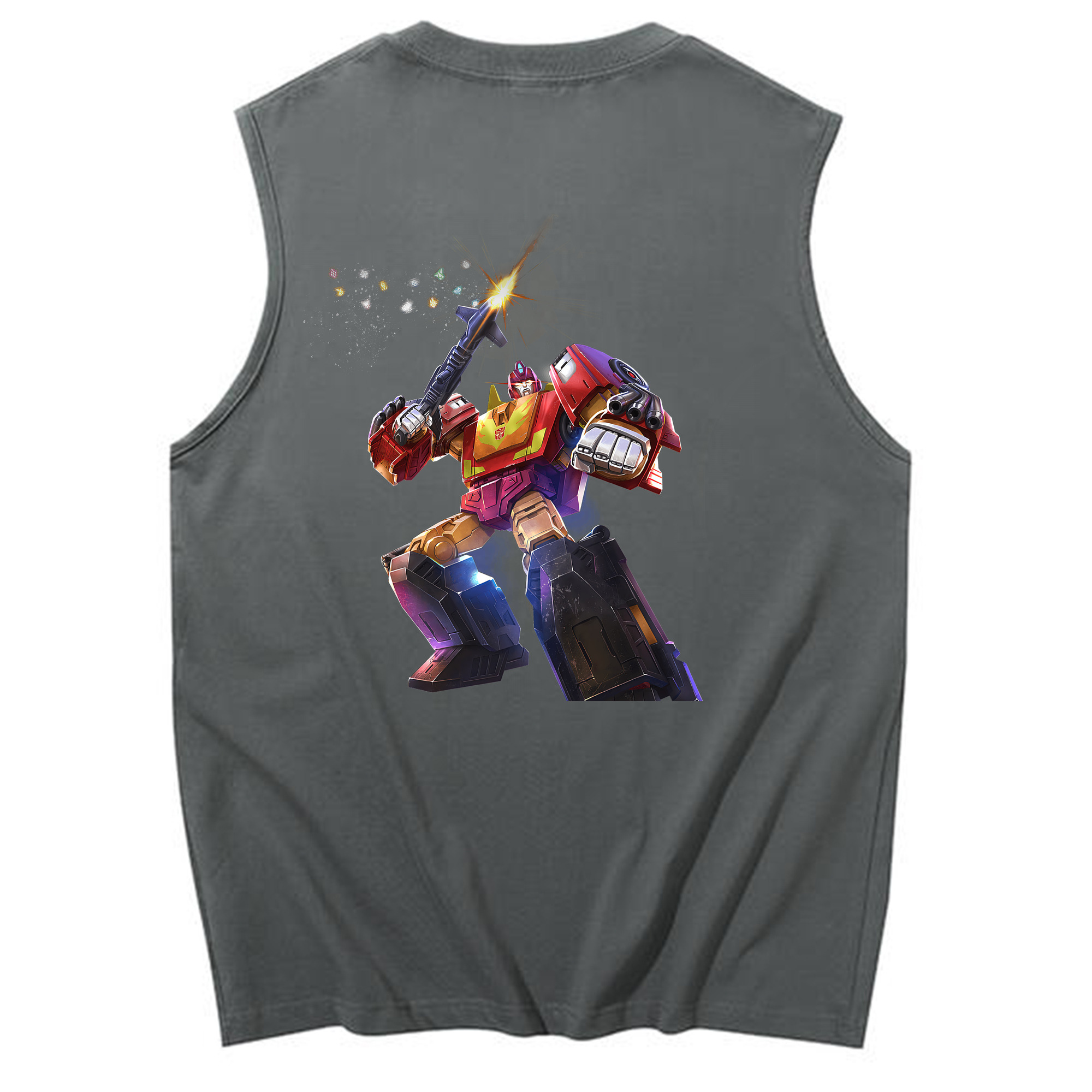 （画像用） Transformers トランスフォーマー コットン100％タンクトップ（背面プリント）